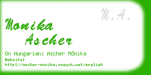 monika ascher business card