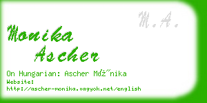 monika ascher business card